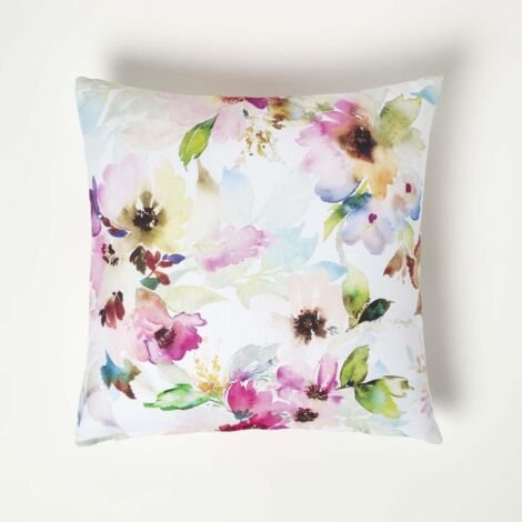 Kissen 50x70 Blau Kissenbezug Blumen 2er Set Atmung Produktbild-Vorschau 9
