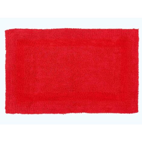 HOMESCAPES Badematte rot 50x80 cm aus 100% Baumwolle (1/5)