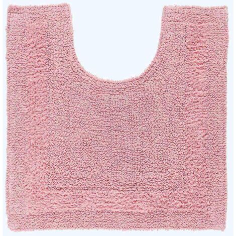 HOMESCAPES WC-Vorleger rosa 50x55 cm aus 100% Baumwolle