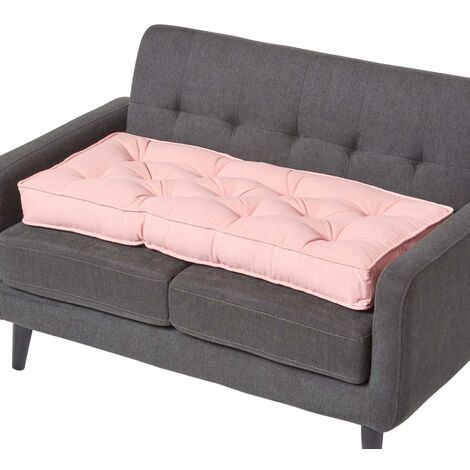 HOMESCAPES Sitzauflage für Zweisitzer-Sofa 100 x 48 cm - dickes Sitzkissen rosa