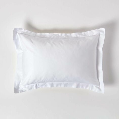 Homescapes - Federa in cotone per cuscino, 200 fili 40x80cm blu