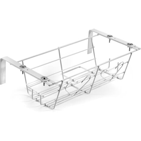 ANDRYS - Porta Vaso in Tondino, con Struttura Regolabile, Verniciato, Colore Bianco, 60 x 35 x 25 cm - Colore: Bianco - Dimensioni: L 60 cm