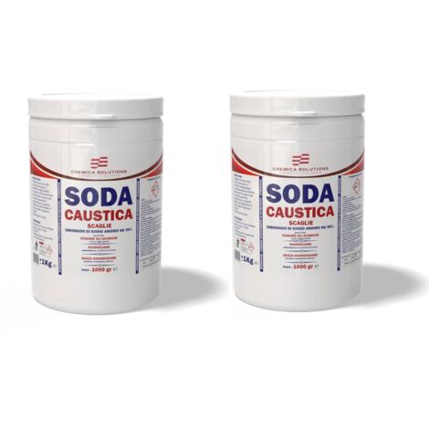 2X1KG SODA CAUSTICA SCAGLIE STASA GLI SCARICHI , SVERNICIA E NON DANNEGGIA CHEMICA SOLUTIONS