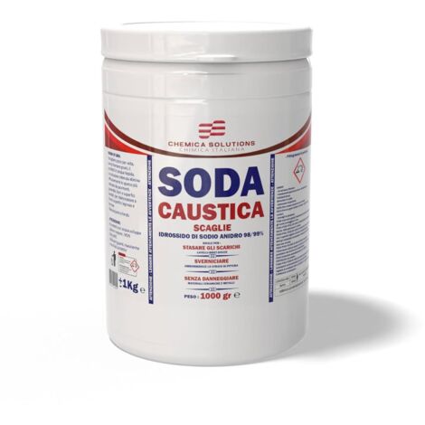 SODA CAUSTICA SCAGLIE DA 1 KG STASA GLI SCARICHI , SVERNICIA E NON DANNEGGIA CHEMICA SOLUTIONS