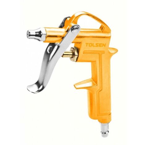 Set 3 In 1: Pistola Per Soffiaggio + Gonfia Pneumatici Con Manometro + Tubo A Spirale 5m | Professionale Per Officina, Camion E Auto