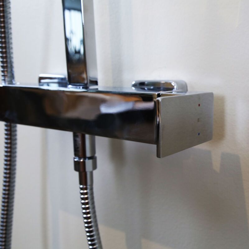 Asta Per Tende Allungabile 70-120 Cm Effetto Acciaio | Set Completo Con Fissaggi, Design Moderno E Regolabile
