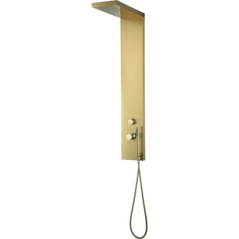 Essebagno Essekadra Pannello doccia oro spazzolato