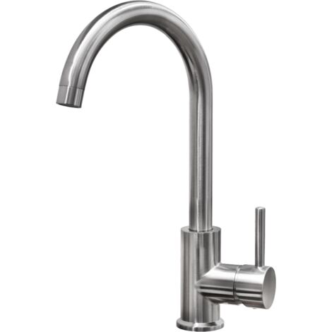 Essebagno Kiwo Miscelatore per lavello effetto acciaio inox