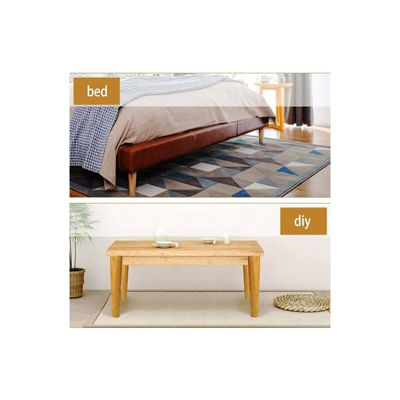  WYZQQ - Juego de 4 patas de madera para muebles de cama y mesa  y silla, con patas cambiantes de roble : Hogar y Cocina
