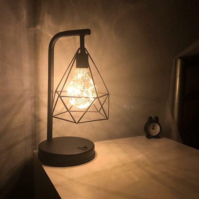 Vela Apliques de pared Lámpara de techo y pared Arte de hierro retro Mesa Luz de lectura Lámpara de lectura vintage Luz de noche para bar Dormitorio Lámparas de noche Lámpara decorativa para el hogar d # A