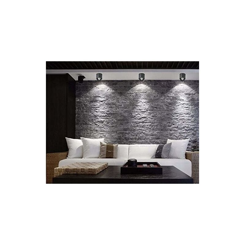 LYCXAMES -- Lámpara de techo negra de 15 W 1 focos LED Luces de techo  ajustables Barra de focos moderna Giratoria de 365 grados para interior  Oficina Sala de estar Cocina Hall