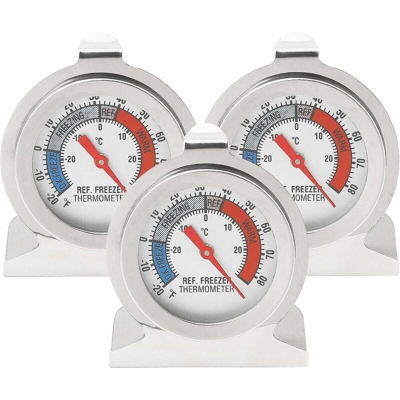 LYCXAMES -- Termómetro de nevera, termómetro digital para probar nevera, nevera, termómetro de congelador, pequeño termómetro redondo preciso, calidad de seguridad (3)