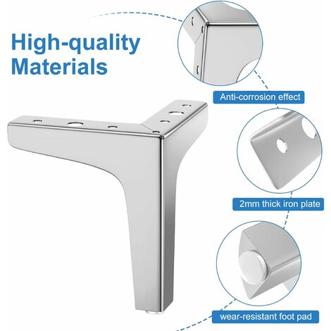 Patas de escritorio industriales de metal, patas de mesa de bar, base de  soporte de mesa rectangular, con almohadilla antideslizante ajustable,  ancho