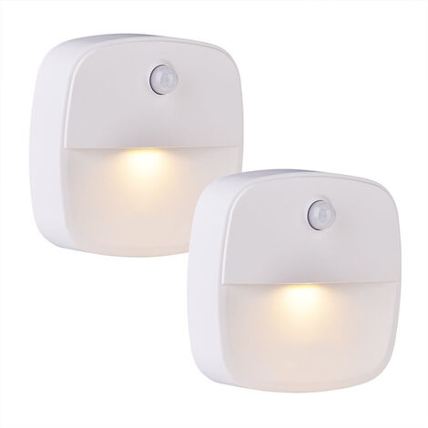 Luz nocturna LED blanca cálida, [paquete de 2] Luz nocturna LED de  encendido automático para niños