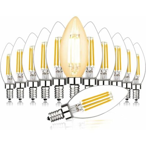 Set de 10 bombillas vela LED E14 5.5W Equivalente 40W 470LM ARUM