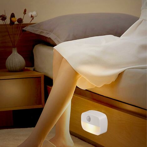Enchufe automático sensor de luz luz nocturna luz blanca cálida LED  dormitorio