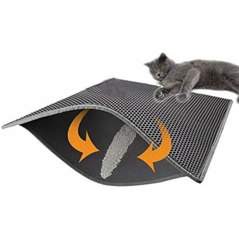 LYCXAMES - Tapete para Arena para Gatos, Plegable de Doble Capa de Nido de  Abeja Impermeable Comedero para Gatos Tapete de Protección para el Piso y  Tapete Fácil de Limpiar (40 x 50 cm)