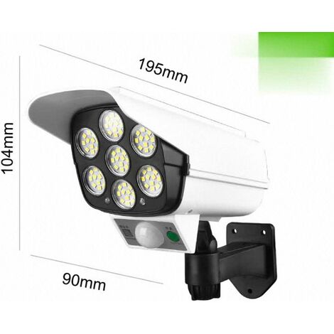 Cámara De Seguridad Falsa Con Luz LED - Simulación Realista, Resistente Al Agua, Funciona Con Pila AAA, Efecto Disuasorio