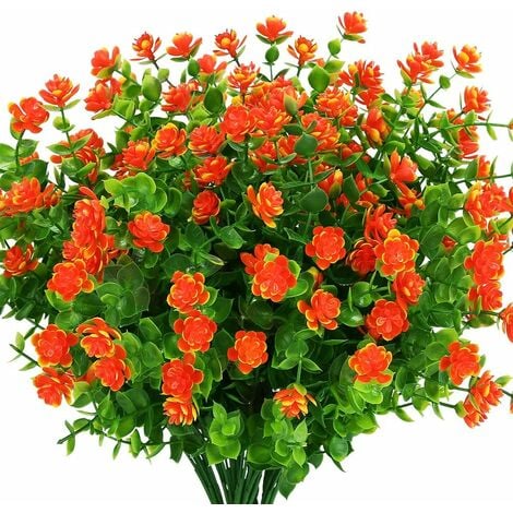 Flores artificiales con florero, adorno para el hogar, ramos y jarrones  artificiales, jardín, balcón, decoración de boda (color : L)