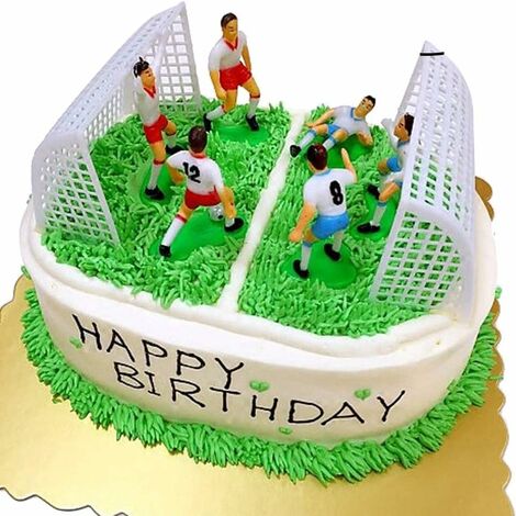 Decoración Para Tarta De Cumpleaños Temática Fútbol - Incluye Velas Número 13