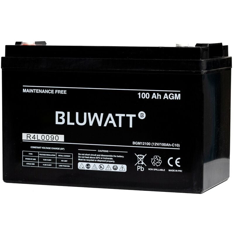 Blugy Batterie Agm 12V / 100Ah