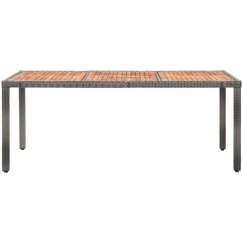 Table de jardin extensible Moorea en aluminium coloris gris acier L.140/200  x l.90 x H.75 cm