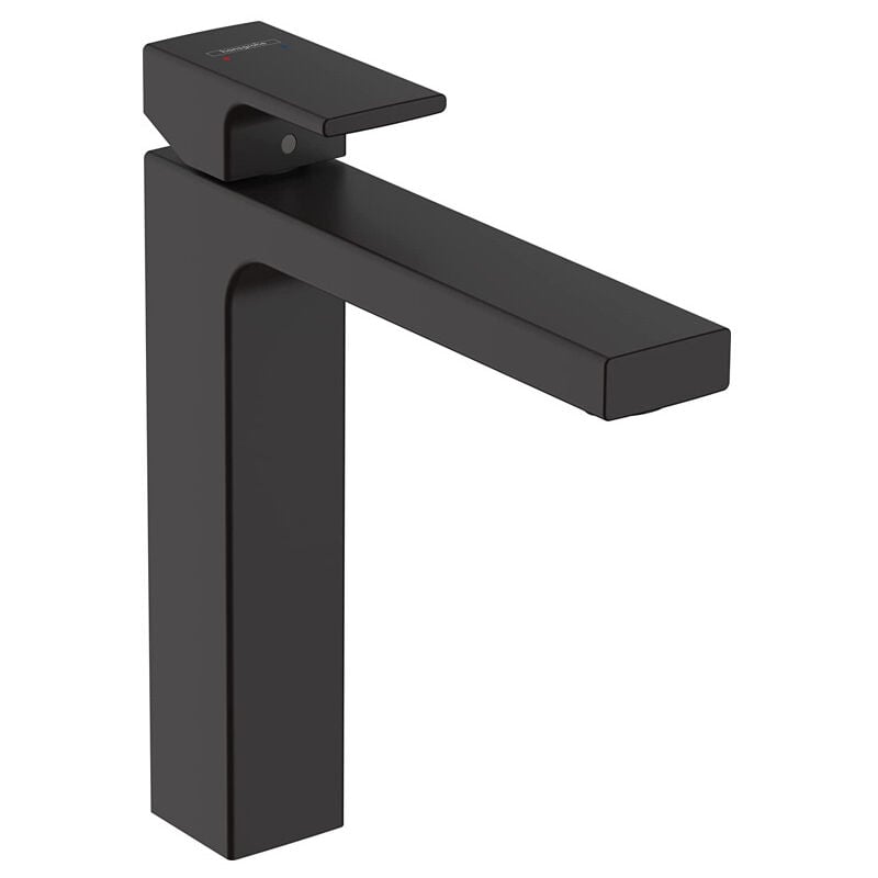 Hansgrohe Vernis Shape grifo monomando de lavabo 190 con vaciador negro mate 71562670 mezclador tirador y