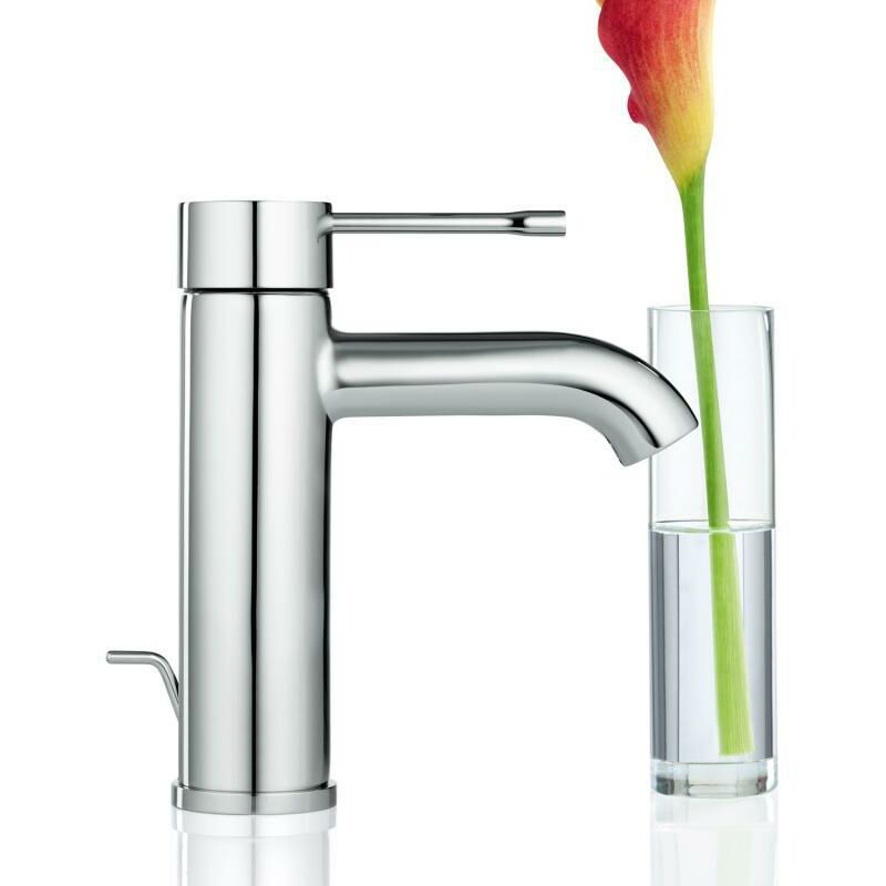 Grohe Eurosmart Grifo de lavabo (Cromo, Brillante, Con tirante, Arranque en  agua fría)