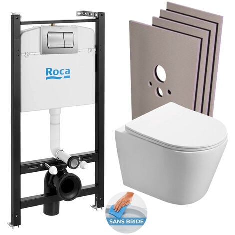 Conjunto Roca: Cisterna Empotrada + WC Ona Rimless