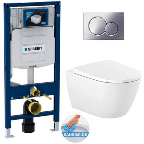 Roca Pack WC cisterna empotrada Roca Active + Inodoro sin brida con función  de bidé termostático y fijaciones invisibles