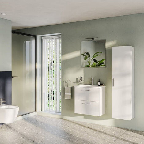 Vitra  Mia Mueble de baño 145x35x35 cm, puerta con cierre amortiguado, blanco brillo intenso (MIAV35B)