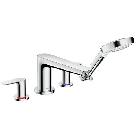 Hansgrohe Talis E - Grifo para borde de bañera, instalación de 4 orificios, cromo 71748000