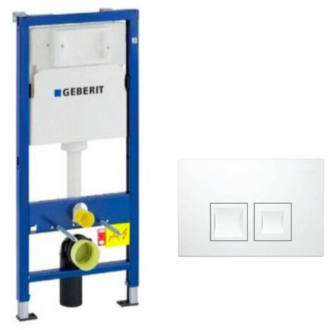 Geberit Cistena empotrada Duofix UP100 + Cisterna para WC 112 cm + Placa DELTA50 + Manguito de conexión (458.103.00.1-1)