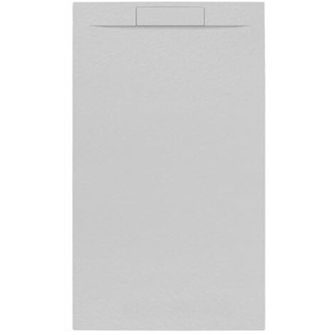 Swiss Aqua Technologies Plato de ducha de mármol fundido Fusion 120x80cm, Gris perla (SATFU12080GRP) (1/4)