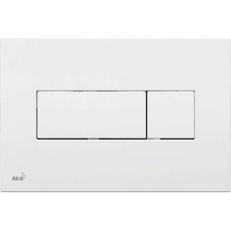Alca Placa de control Alca Two-touch para WC suspendido, Blanco brillo intenso (M370)
