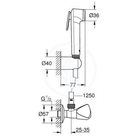 Llave De Paso Grohe 3/8'' - Fácil Instalación, Cierre Seguro Y Perfecto Para Cocina Y Baño