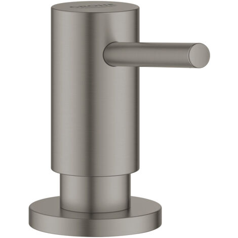 Grohe Cosmopolitan Dosificador de jabón líquido con bomba y depósito de 500 ml, Grafito duro cepillado (40535AL0)
