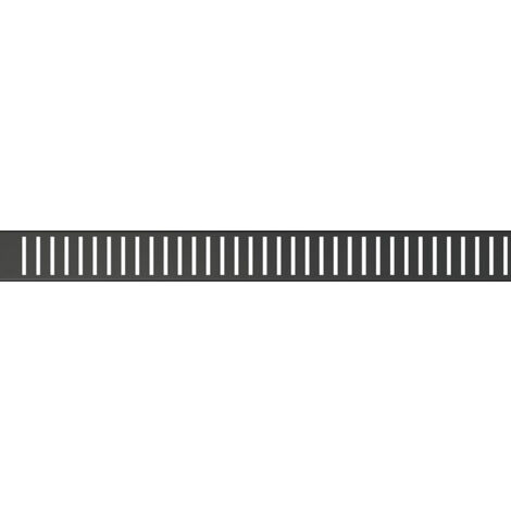 Alcadrain Rejillas - Rejilla para canaleta de ducha lineal 95 cm, negro mate PURE-950BLACK