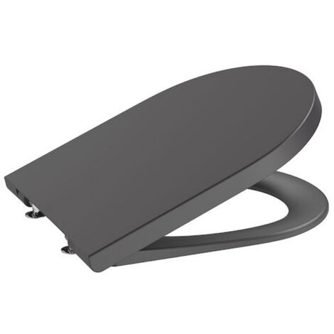 Roca Asiento Inspira Compact en anticaídas Supralit 'Silencio', doble lacado, desmontable, Onyx (A80152C64B) (1/4)