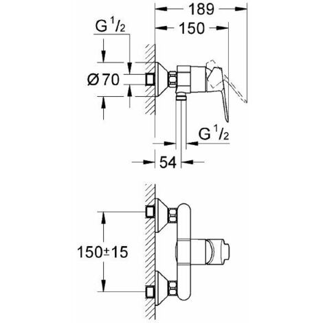  GROHE BauLoop 23340000 - Grifo mezclador para ducha :  Herramientas y Mejoras del Hogar