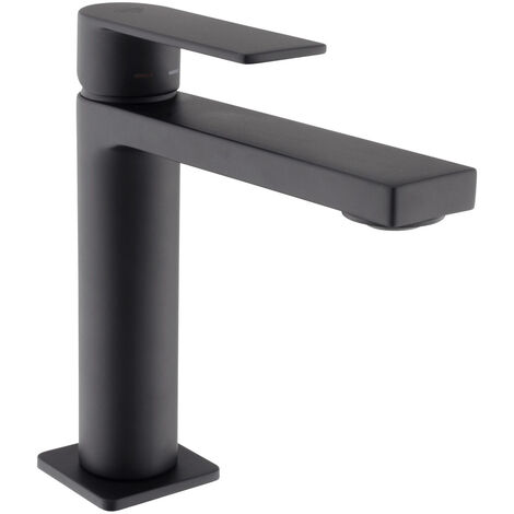 Swiss Aqua Technologies Mezclador de lavabo monomando B-Way con palanca, negro mate (SATBSBW271) (1/2)