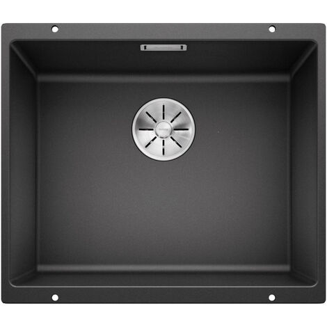 fregadero de encastre 60cm antracita silgranit - 523432 - blanco - (1/5)