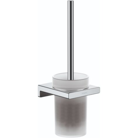 AddStoris Escobillero de pared en vidrio mate, Cromo (41752000)
