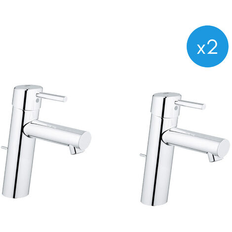 Grohe CONCETTO NEW - Juego de 2 Grifos monomando para lavabo de 1/2' Tamaño M (23450001-DUO) (1/2)