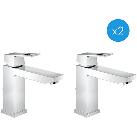 Grohe Eurocube - Conjunto de 2 mezcladores monomando de lavabo de 1/2'Talla M (23445000-DUO) (1/4)