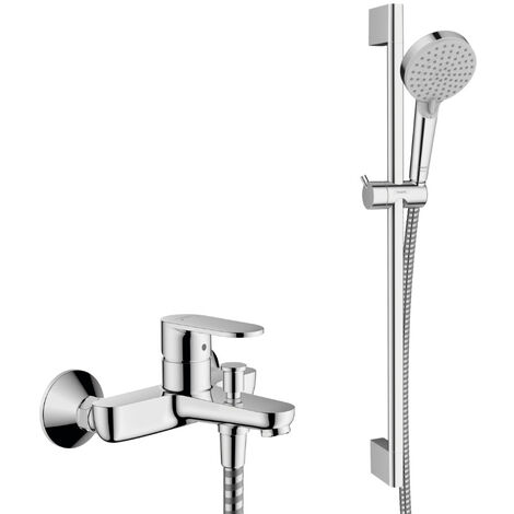 Hansgrohe Vernis Blend Set Monomando baño/ducha + Teleducha Ecosmart 2 chorros + Barra 65cm Cromo (71440000-Barniz) (1/5)
