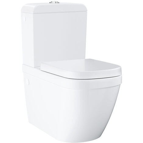 Grohe Euro Ceramic Pack Premium Inodoro de pie, suministro lateral (39462999) (1/5)