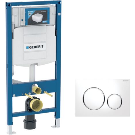 Bastidor DuoFix 320 + Placa de accionamiento Sigma 20 blanco cromado (SETUP320-PRO5)