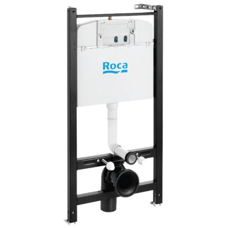 Roca Pack WC con bastidor Roca Active  + inodoro SAT sin brida y fijaciones invisibles + placa ROCA blanca