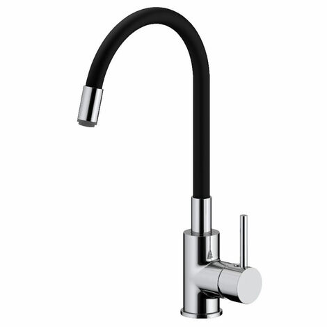 Siko Mezclador de cocina con memoria de forma, curva de silicona negra (SIKOBSLPRO290C)